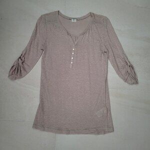 Gerard Darel Heather  V-Neck Short Sleeve T-Shirt Top. Sz 2